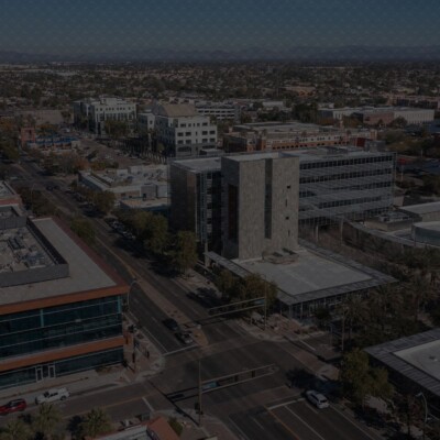 Chandler Arizona view from a drone shot.